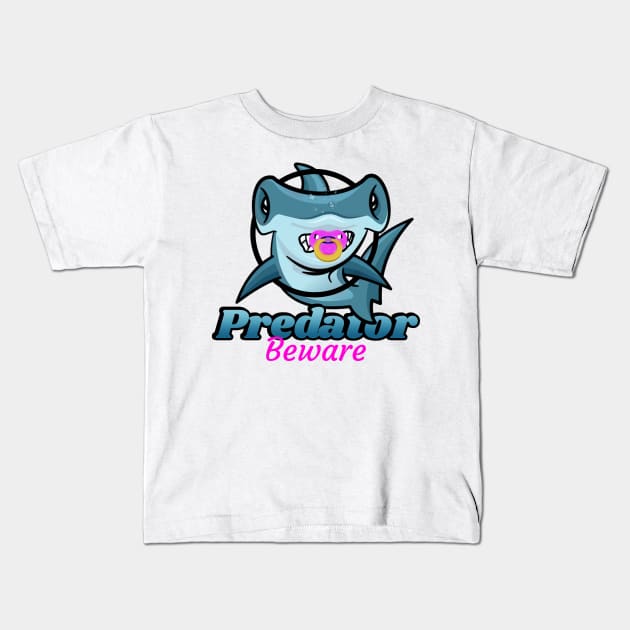 baby shark predator Kids T-Shirt by yinon-h